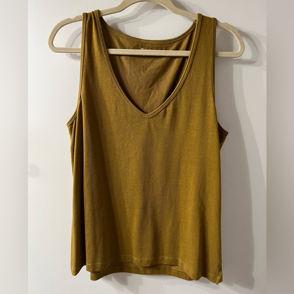 Madewell Mustard Sleeveless V-Neck Tank Top. Never worn.